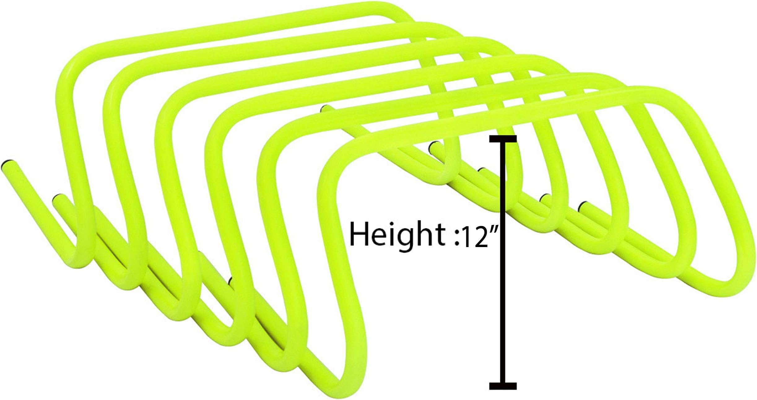 GSI Step Agility Speed Training and Practice Hurdle for Track and Fields | 12 inch | Pack of 6 (Polypropylene, Green)
