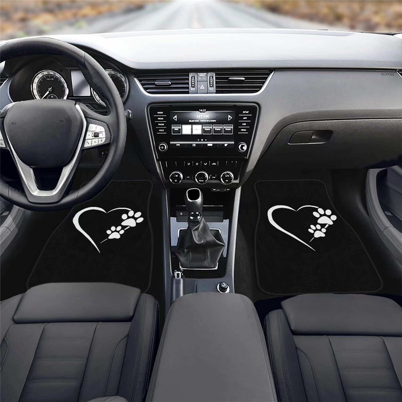 Tappetini per Auto Sostituzione per Fiat Ducato/Peugeot Boxer/Citroen Jumper 2006-2024, Tappetini Premium per Sedili Anteriori Classici Neri per Auto