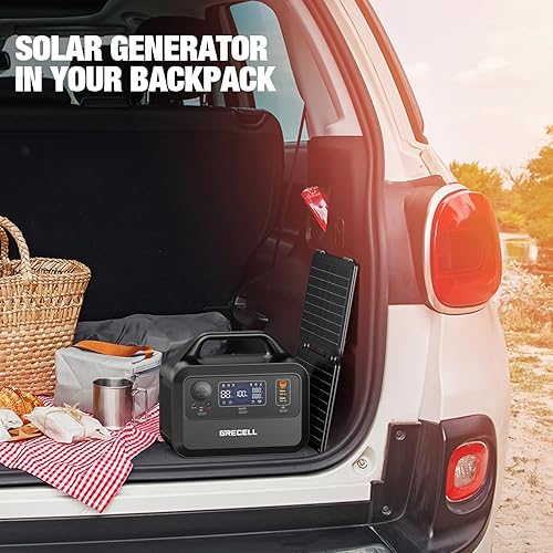 Miniatura 8 de GRECELL Generador solar con panel solar de 40 W incluido, estación de energía portátil de 230 Wh, carga rápida de 1.5 horas, salidas de CA