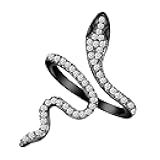 LEE&RO 18K Snake Jewelry Rhinestone Snake Ring for Women