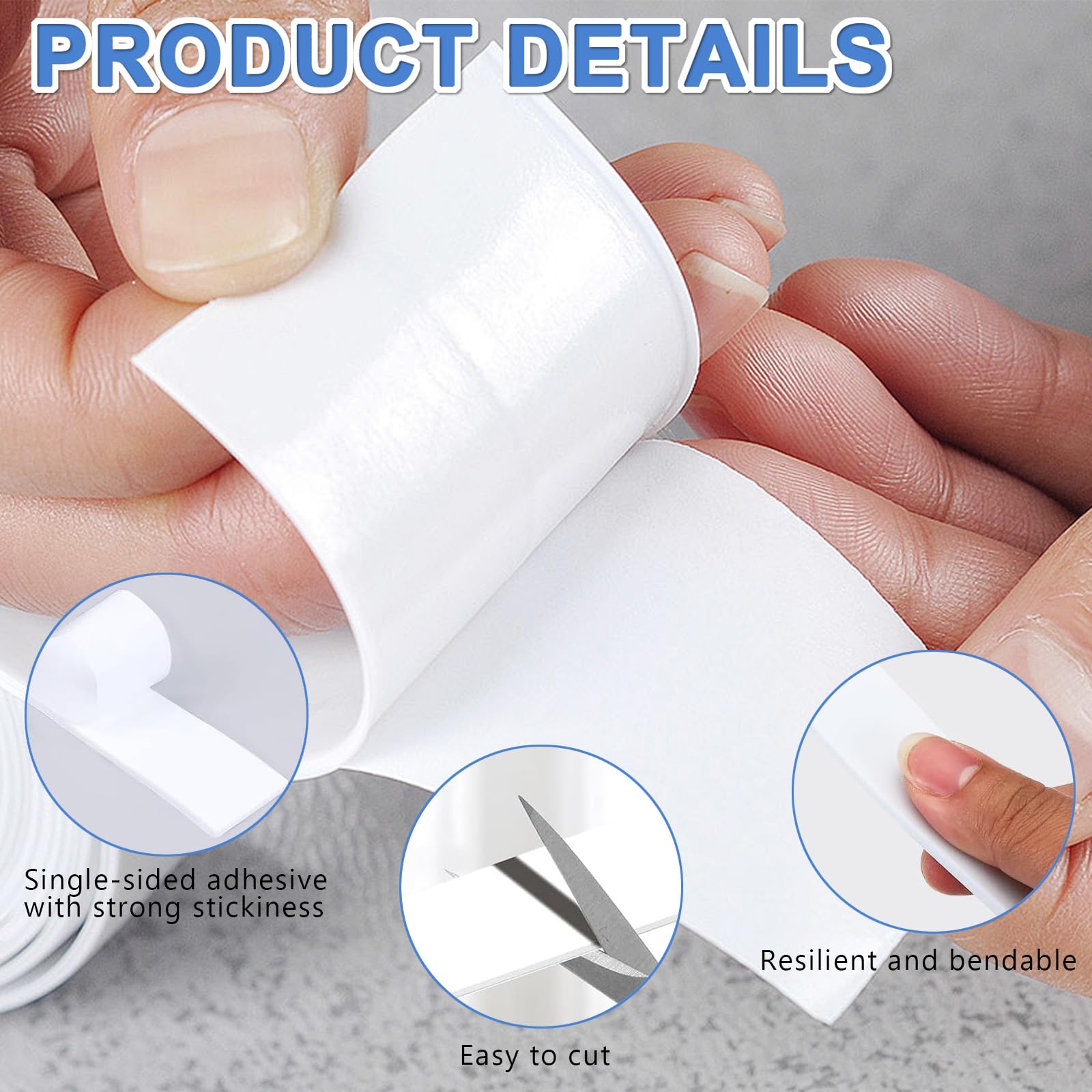 Ruban Mousse Adhésif Double Face 3 Tailles Puissant Amovible Résistant à l’Eau Fixation Industrielle pour Décoration Murs Plafonds Voiture Intérieur Extérieur