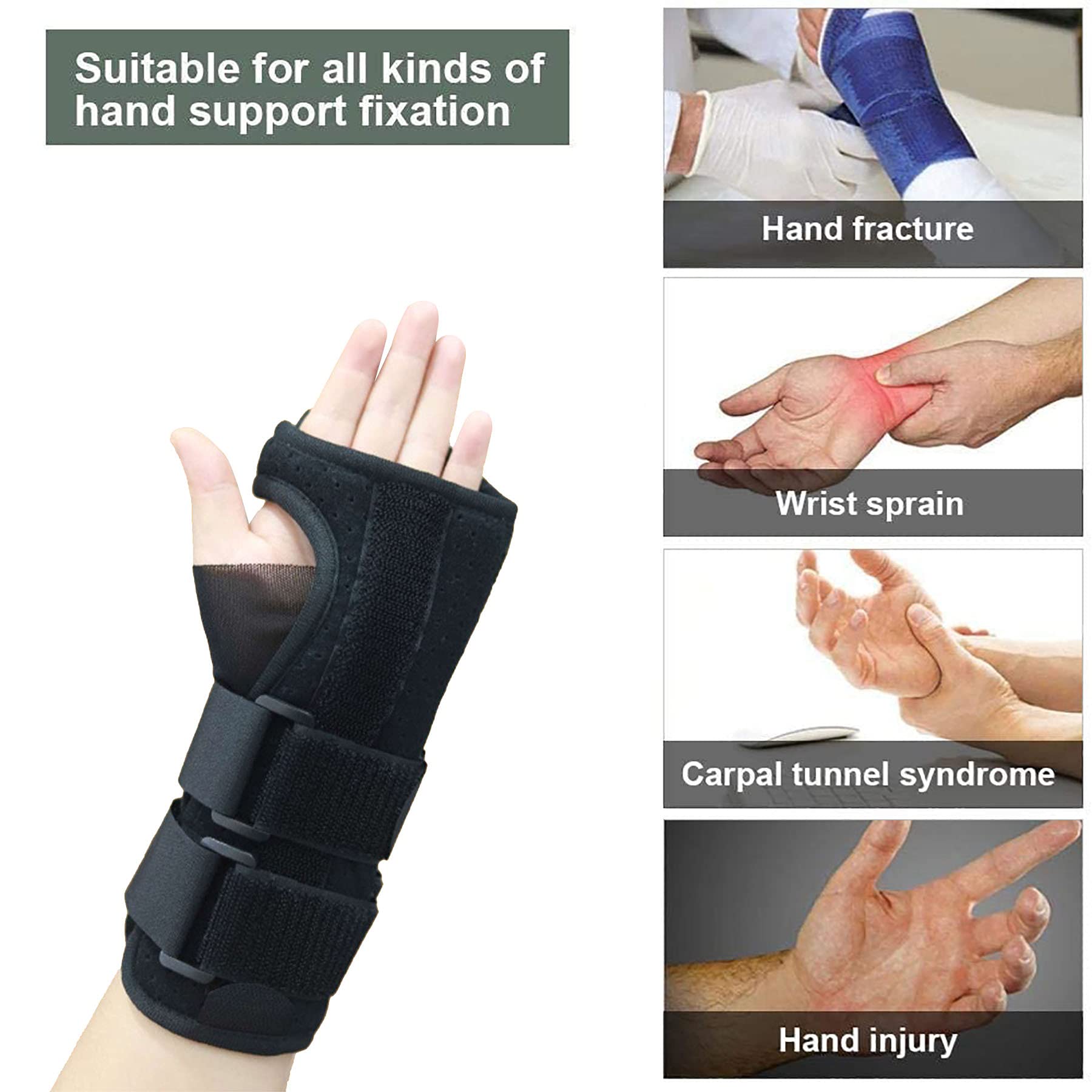 Tutore per Polso Tunnel Carpale Stecca per Polso Ottimo per Dolore al Polso Distorsione Lesioni Sportive Supporto per La Mano Polso Artrite Tendinite Polso Sollievo Lesioni Polso,Lefthand,L