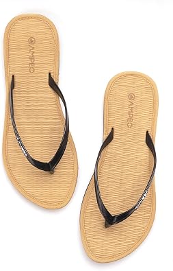 Ampeo Womens Flip Flops - Fashion Thin Strap with Cooling Texture Sole,Designed for Narrow/Medium Feet | Walking Beach Pool Vacation Essentials | Quick Dry Lightweight Summer Flat Sandals