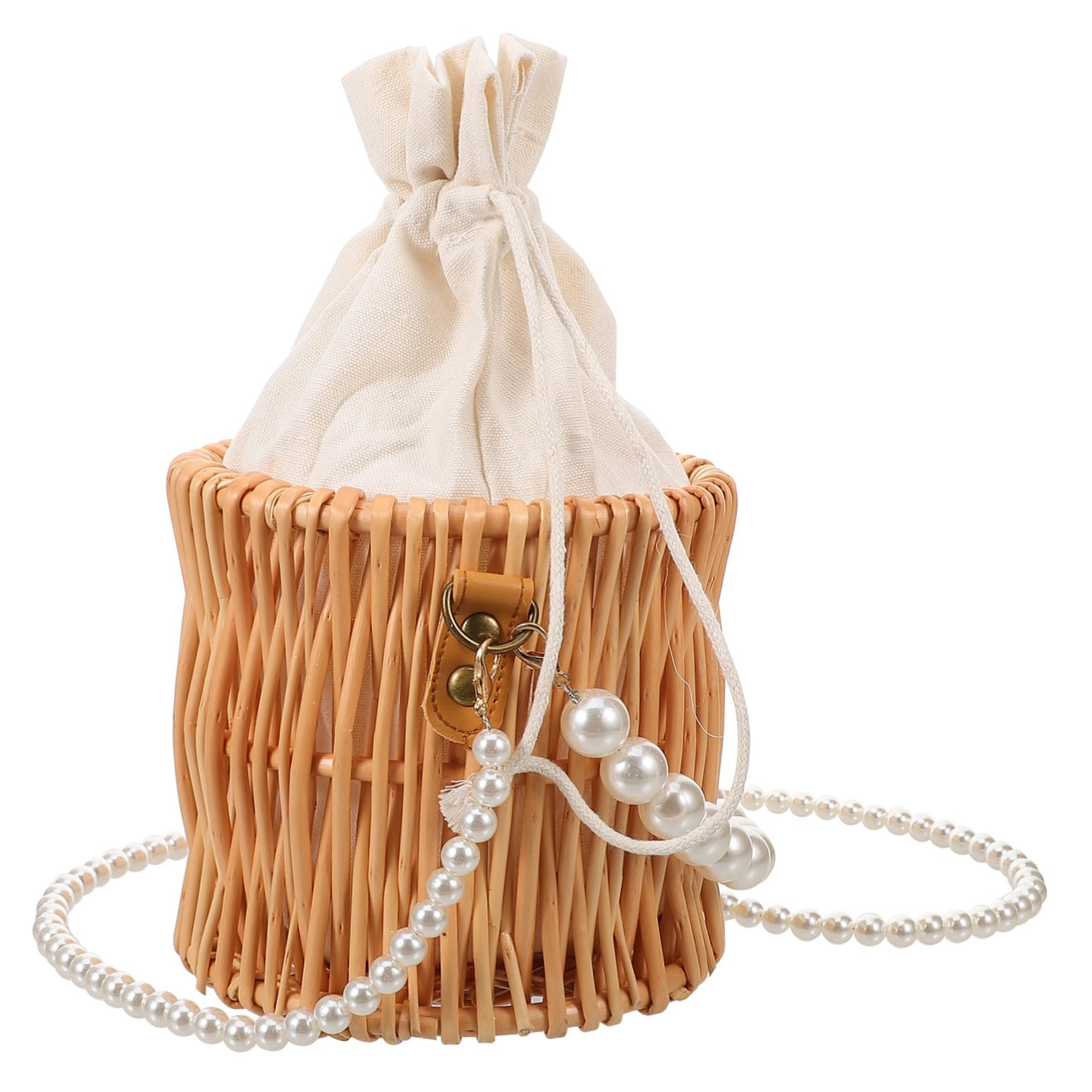 SOIMISS Bolso de ratán billetera bolso de mano bolso de hombro individual Bolso de mimbre de moda bolsa de bolso de hombro para bolso para