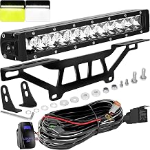 Dual Color Maverick X3 Shock Tower Light Bar w/Mount Bracket and Rocker Switch Wiring Harness Kit for 2017-2025 Can-Am Maverick X3 & X3 MAX Accessories, UTV 60W Super Bright 12" LED Light Bar