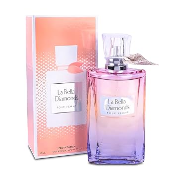 A CENTER La Bella Diamond Womens Perfume, Gift for Her, Fragrance Gift for Women, Eau De Parfum Spray, Floral & Sweet Scent Beautiful Bottle 100ML for Work Days