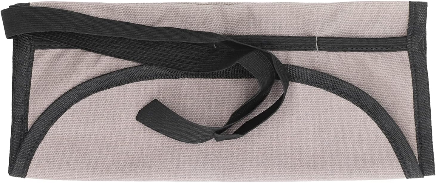 Roll Tool Bag, Canvas Fabric Wear Resistant Parts Storage Bag Non Slip with Elastic Strap for Woodworking for Stationery