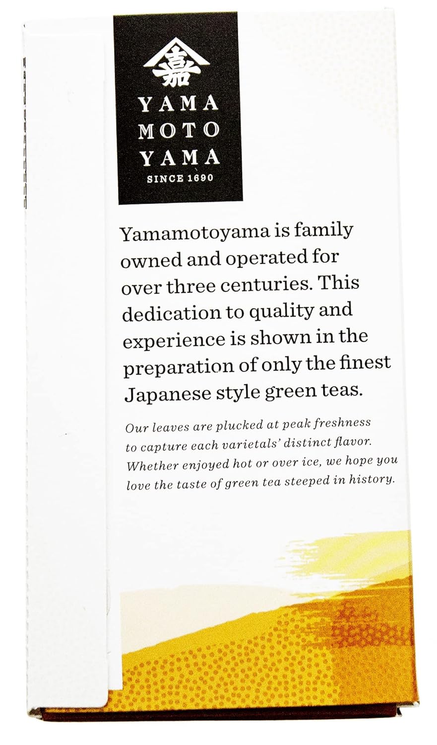 Yamamotoyama Organic Hojicha Green Tea Bag, Roasted Green Tea Leaves, 18 ct (Pack of 6)