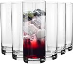 KROSNO Balance Tall Drinking Glasses Set of 6 – 16.9 oz (500 ml) Lead-Free Crystal Glass – Highball Tumblers for Water, Cocktails, Juice, Beer & Iced Drinks – Dishwasher Safe