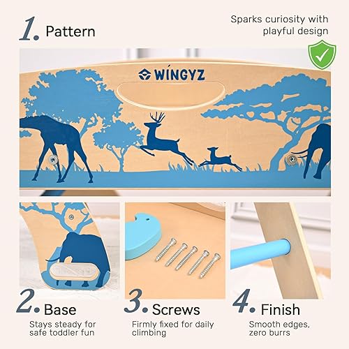 Miniatura 3 de wingyz Juego de triángulos Pikler 8 en 1, plegable, juguetes de escalada para bebés con cojín, arco, rampa y escalera Montessori - Escalador