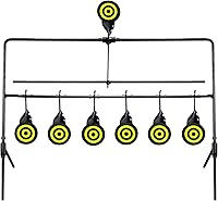 Vista 2 de KNINE OUTDOORS Pistola de aire de 6 objetivos, pistola de pellets BB para restablecer objetivo, clasificado para calibre .22 .177