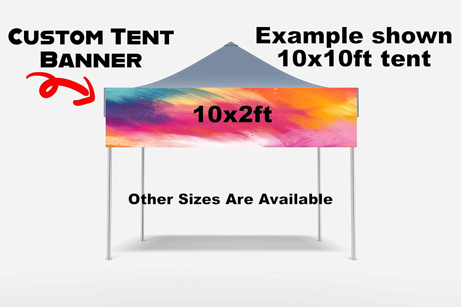 Custom Tent banner for Trade Show, Craft Show or Event, Front of Tent Banner, Fits Most Standard Canopys 10x10 Canopy, craft show display ideas (10x1ft)