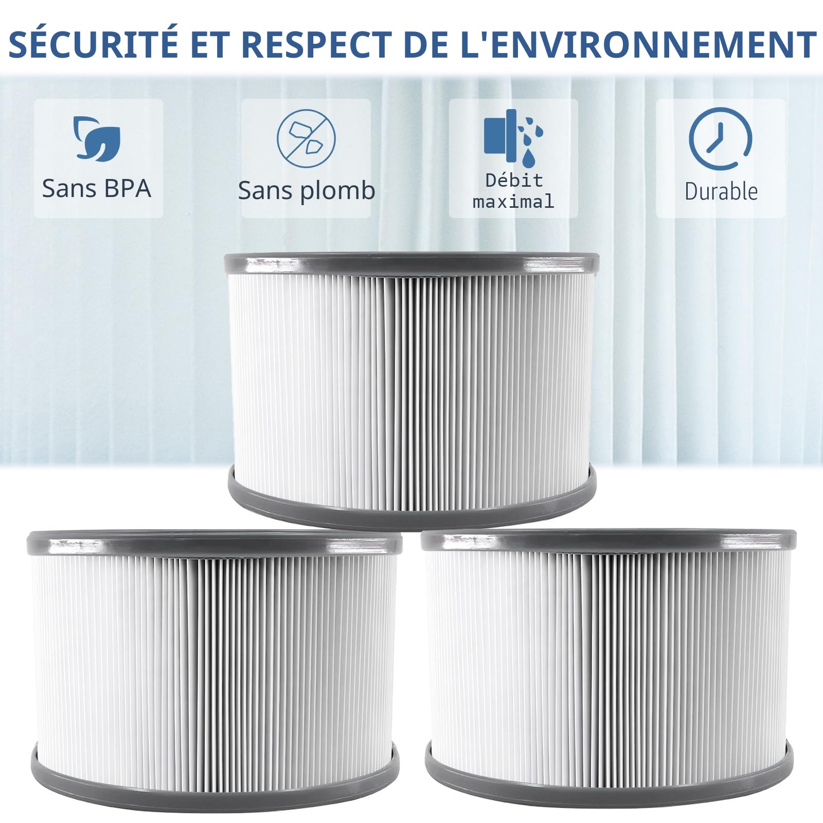 Filtre pour Mspa, Filtre Spa pour Mspa Lite, Cartouche de Filtre pour Piscine Mspa Whirlpool
