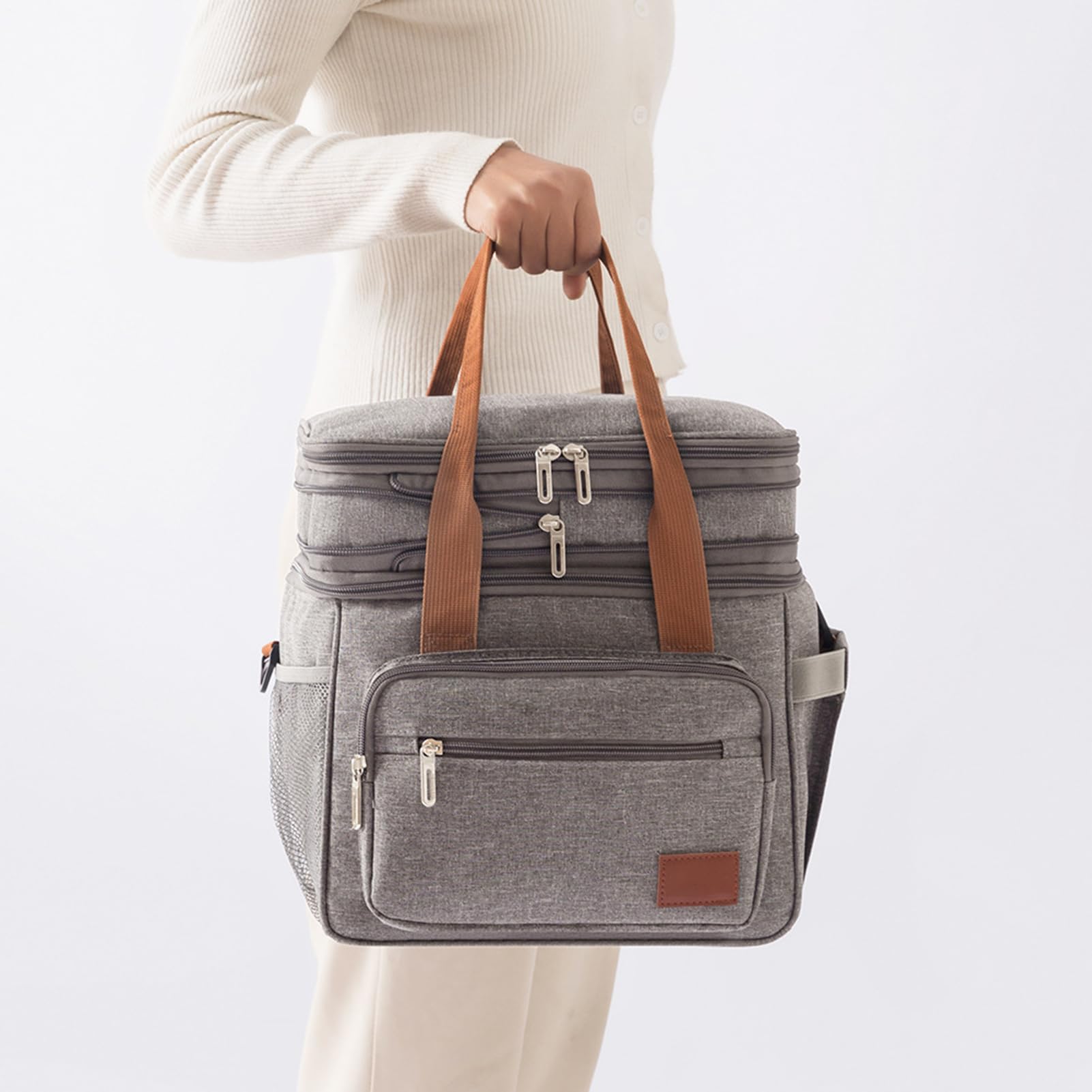 Grand sac isotherme de voyage, glacière portable, isotherme et souple, pliable, pour pique-nique, plage, travail, voyage, 18 l