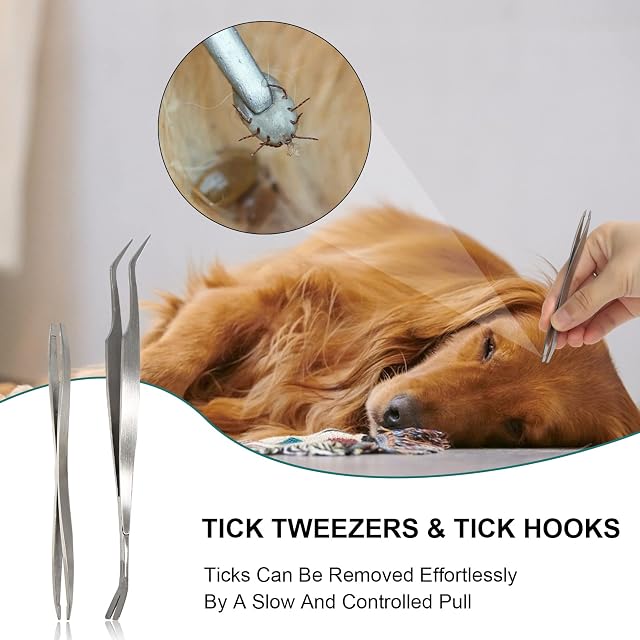 Foto 5 de 7 de Tick Forceps 9 en 1 Set Con Estuche, Tick Forceps Human Tick Forceps para Perros