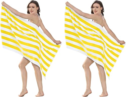 WINDMILL Toalla de playa grande de 30 x 60 pulgadas para adulto, 100% algodón, toalla de piscina a rayas, suave, de secado rápido, súper absorbente, disponible en Yaxa Venezuela