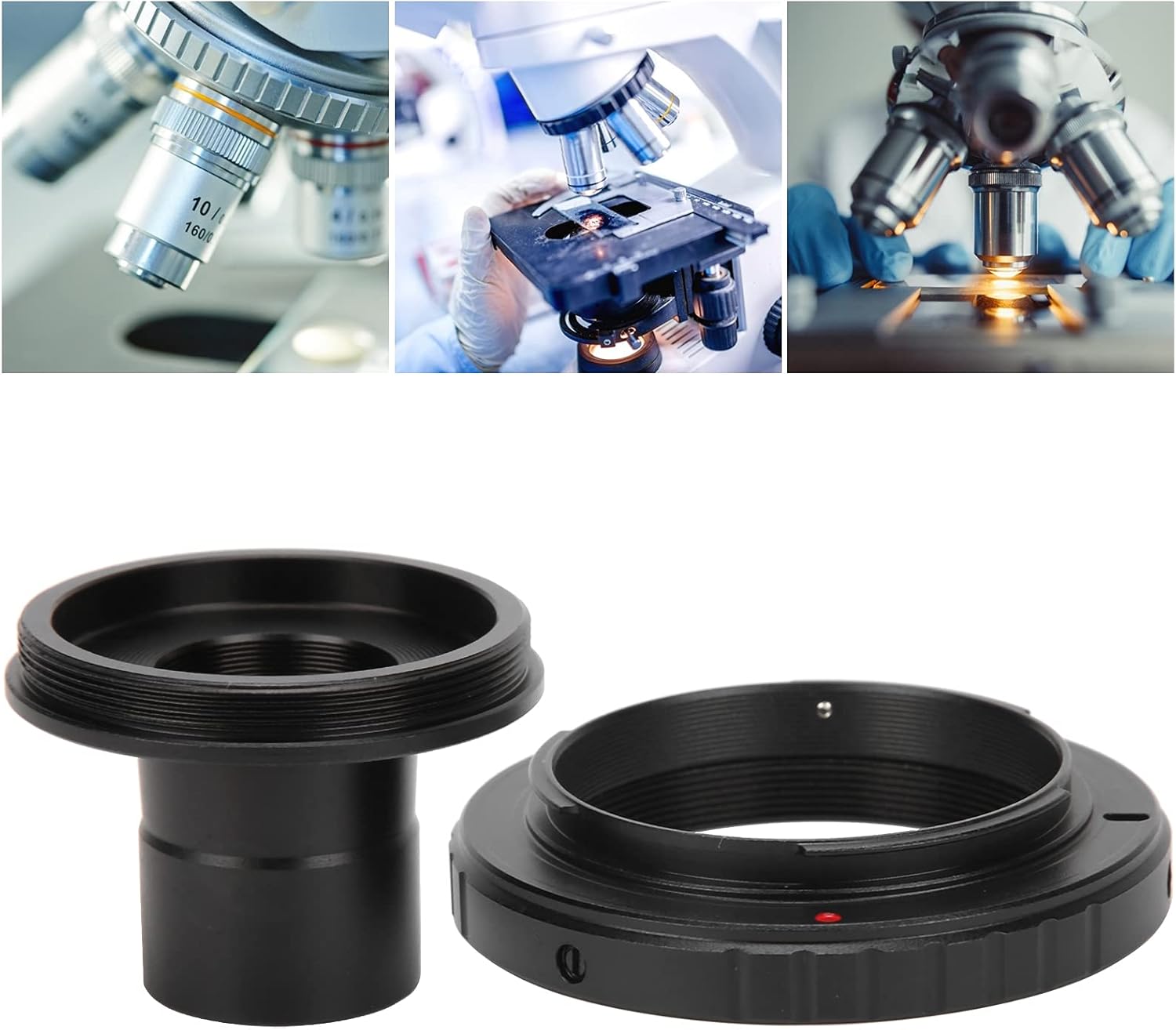 070 Camera Microscope Adapter Ring Portable 23.2mm Microscope T Mount Extension Tube T2 Mount Adapter Ring for Nikon F Mount Camera Microscope Lens Adapter Ring for Nikon
