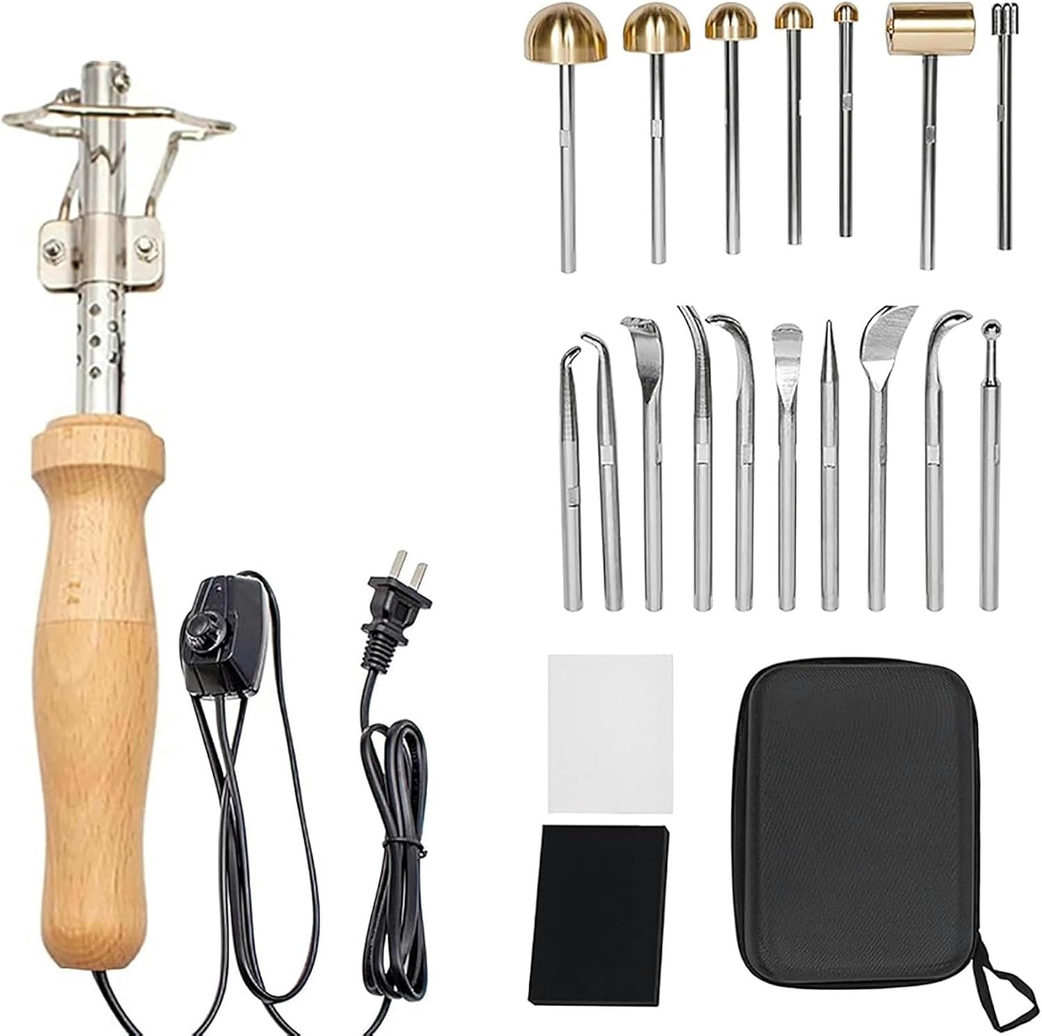 Electric Fabric Flower Maker, 17 Heads Heads Fake Flower Making Tools, Adjustable Temperature Artificial Flower Ironing Machine