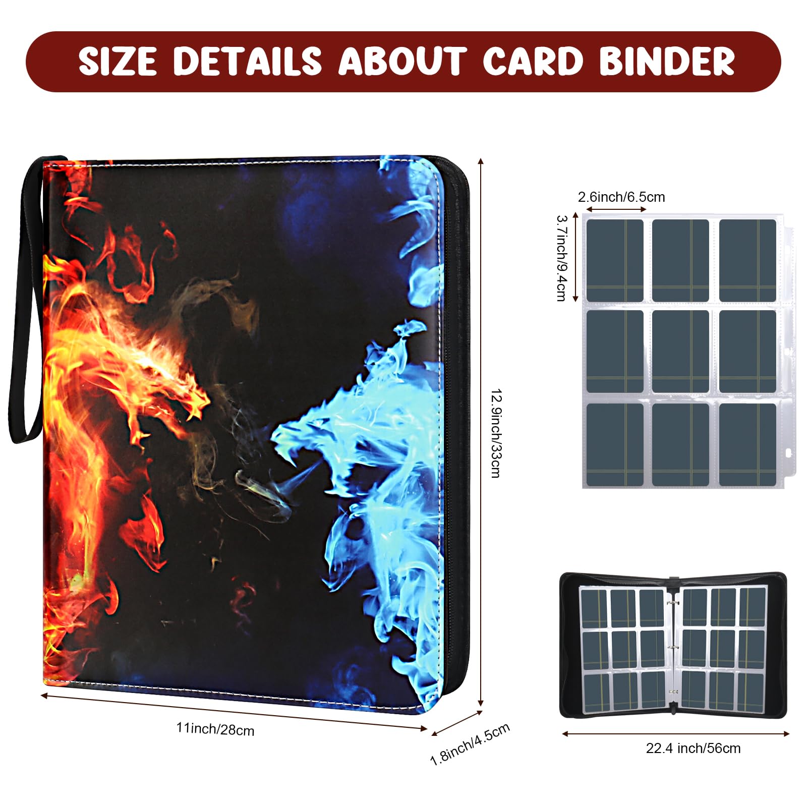 Amazon.com: Card Binder 900 Pockets, Trading Card Binder 9-Pocket Sports Card  Binder Card Holder Binder Fits 900 Cards with 50 Removable Sleeves for Boys  and Girls Organized : Toys & Games