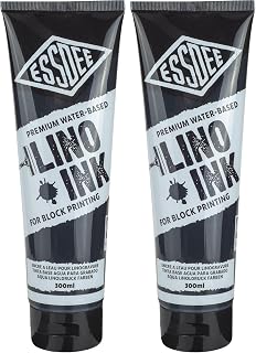 Essdee Block Printing Ink Black, 300ml (Pack of 2)