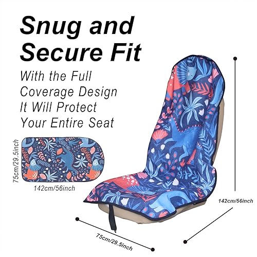 Miniatura 3 de Funda protectora de asiento de automóvil, para asientos delanteros, para entrenamiento de gimnasio, correr, natación, playa y senderismo,