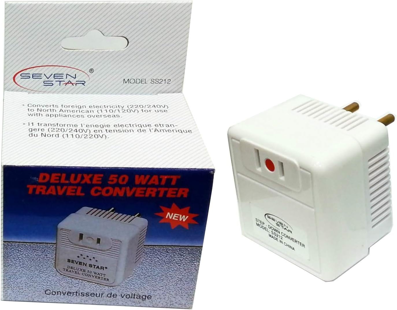 VCC 50 Watt Step Down Converter - International Travel Converter - 220-240 V to 110-120 V (Best for Europe, Asia, Africa Other 220-240 Volt Country)