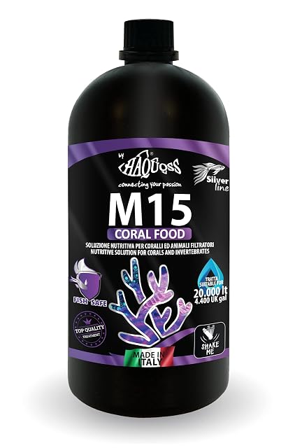 Haquoss M15 Coral Food - Solución nutritiva para corales y Animales filtrantes, 1000 ml