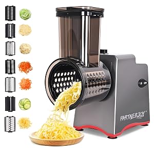 Electric Cheese Grater 7 In 1 Electric Cheese Grater for Block Cheese 250w Electric Slicer Shredder Automatic Electric