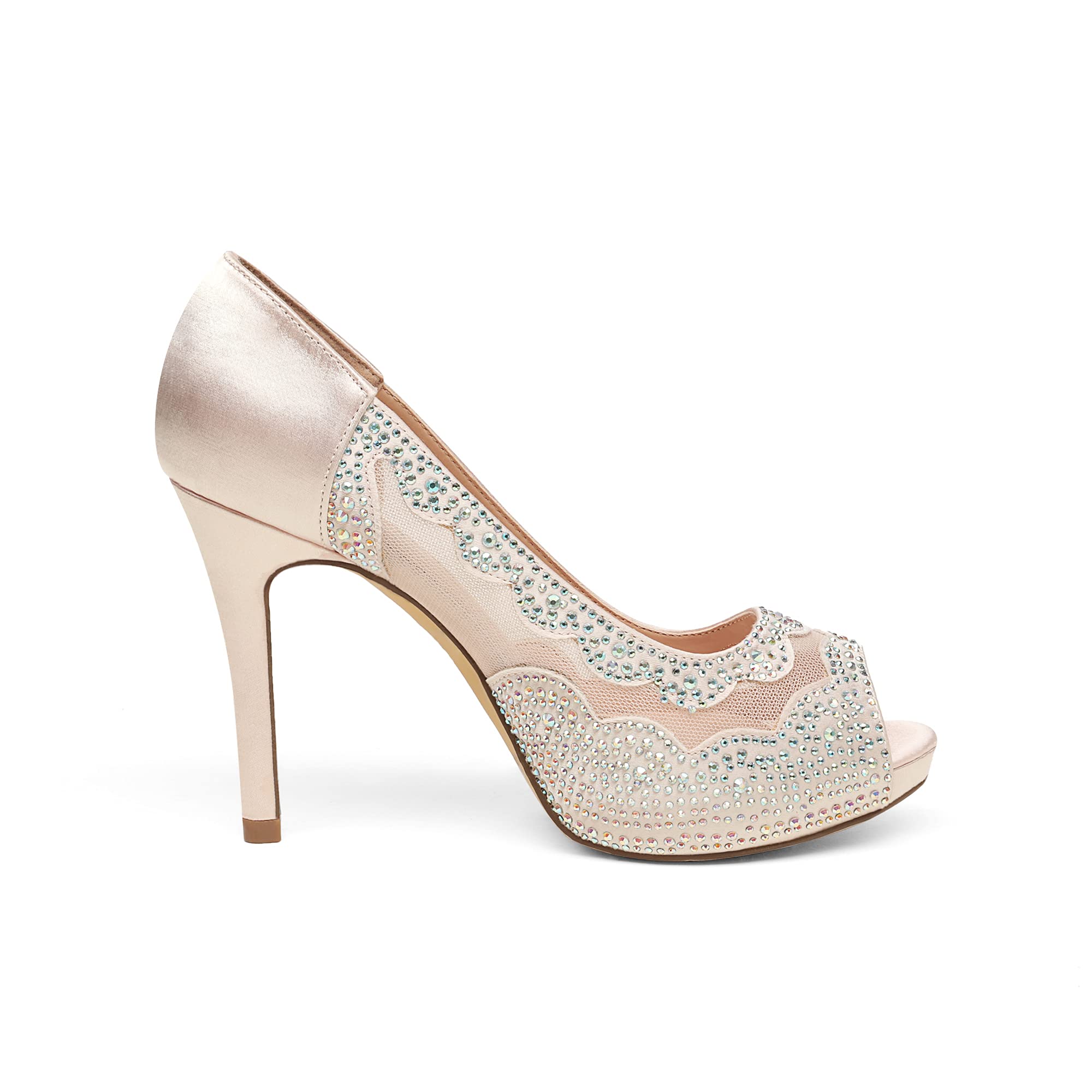 DREAM PAIRS Women's Divine-01 Champagne High Heel Pump Shoes - 9 M US