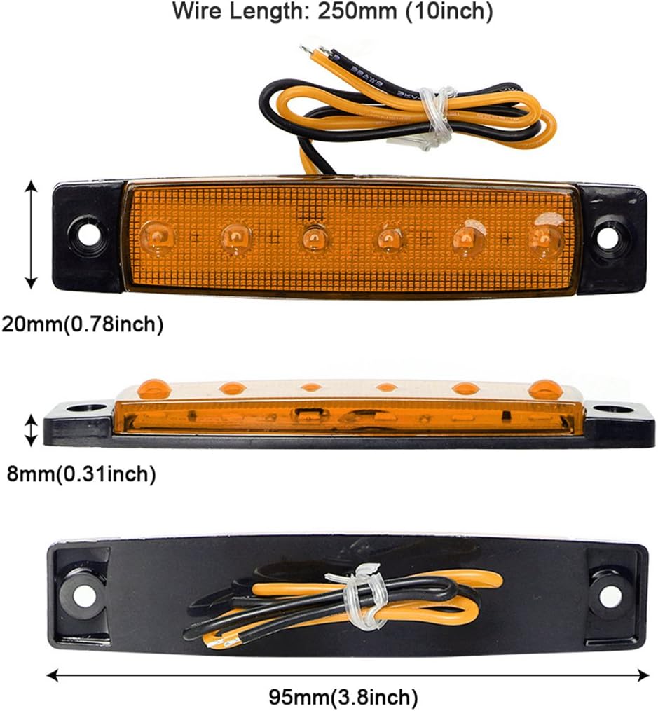 Shangyuan Marine Boat Lights, Utility Led Interior Lights For Boat Deck Courtesy Transom Cockpit Light, 12v Waterproof Marine Lighs For Yacht Fishing Pontoon Boat Sailboat Kayak Bass Boat Vessel, 6Pcs