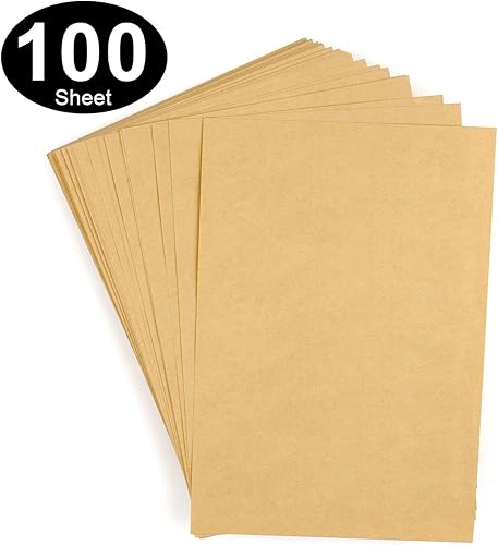 Miniatura 6 de 100 hojas de papel de estraza vintage de 5.71 x 8.27 pulgadas, tamaño A5, 4.23 ozm, papel de papelería en blanco para escribir cartas, juego a