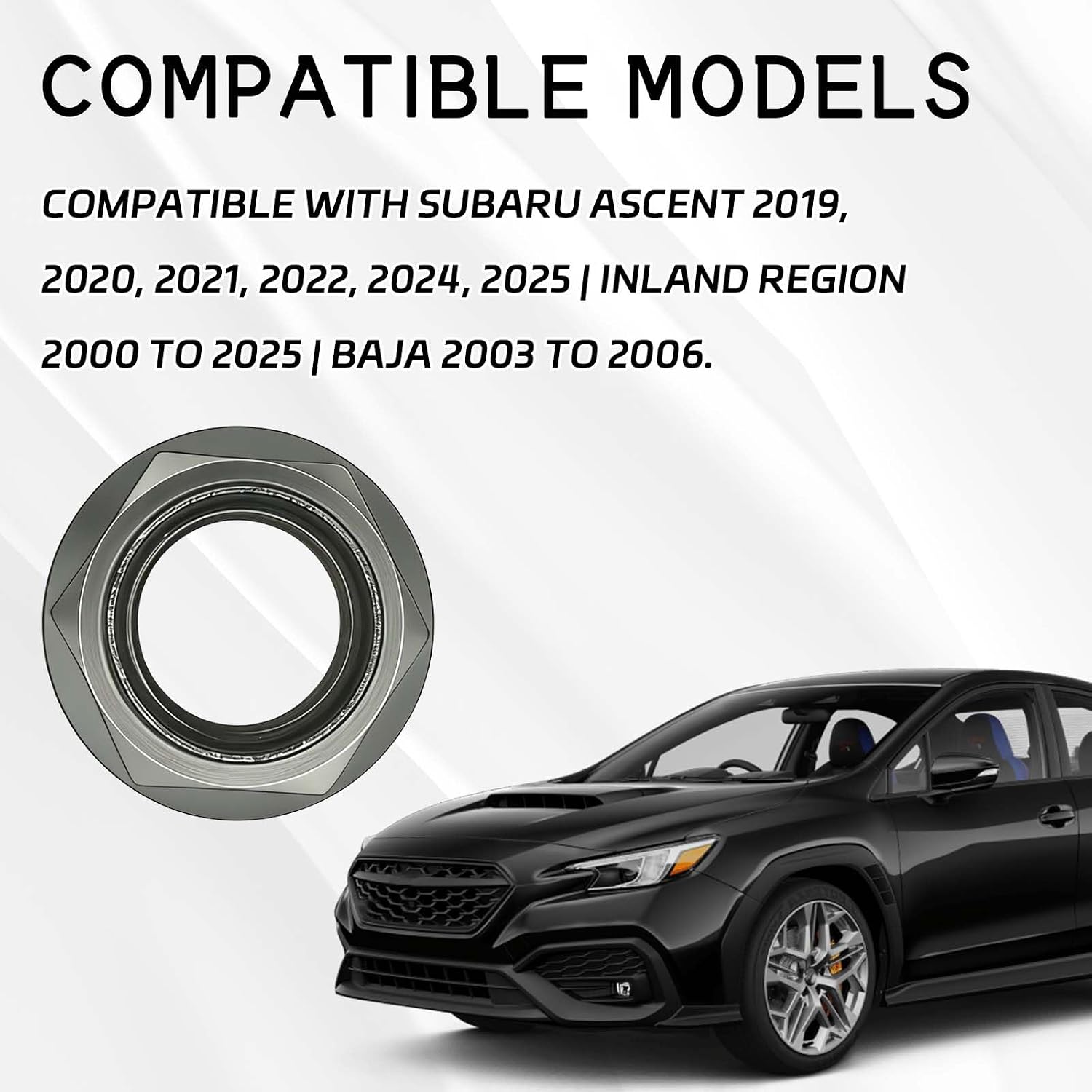 Transmission Axle Nuts for Front & Rear CV Axle Nut for 2000-2025 Subaru Forester WRX STI Impreza Crosstrek Outback BRZ Legacy Ascent Baja Tribeca Spindle Lock Lug Nut Kit Replace OE# 902170049