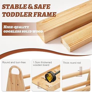 8 in 1 Climbing Frame for Toddlers with Ramp,Ladder and Arch,Pikler Triangle Set,Wooden Foldable Baby Montessori Climber Toys,Play Jungle Gym for Kids Indoor Outdoor,Gift For Girls Boys 1-6 Years Old