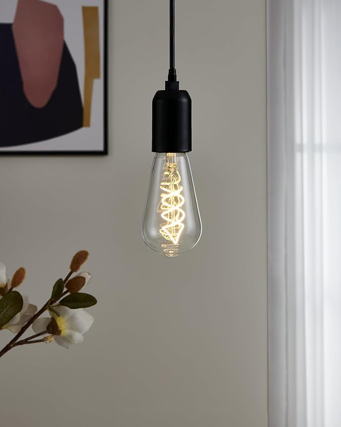 Eglo Eglo E27 LED lamp, spiraalvormige gloeilamp, vintage decoratieve lichtbron in retro design, 7,3 watt, warm wit, 2700k, Edison lamp ST64, Ø 6,4 cm photo 2