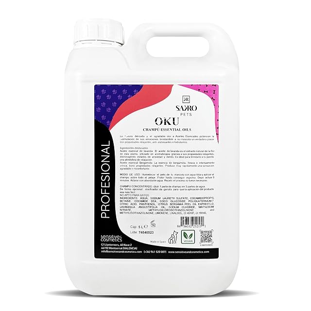Champú para Perros con Aceites Esenciales 5 litros