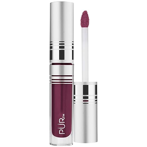 PÜR Beauty - Lápiz labial líquido mate, de larga duración, para labios más suaves y suaves, sin crueldad, maquillaje de labios vegano, 0.07 onzas