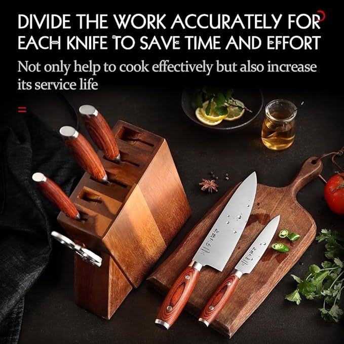 Set Cuchillos Cocina 7 Piezas Pakka Wood Acero Inoxidable miniatura 6