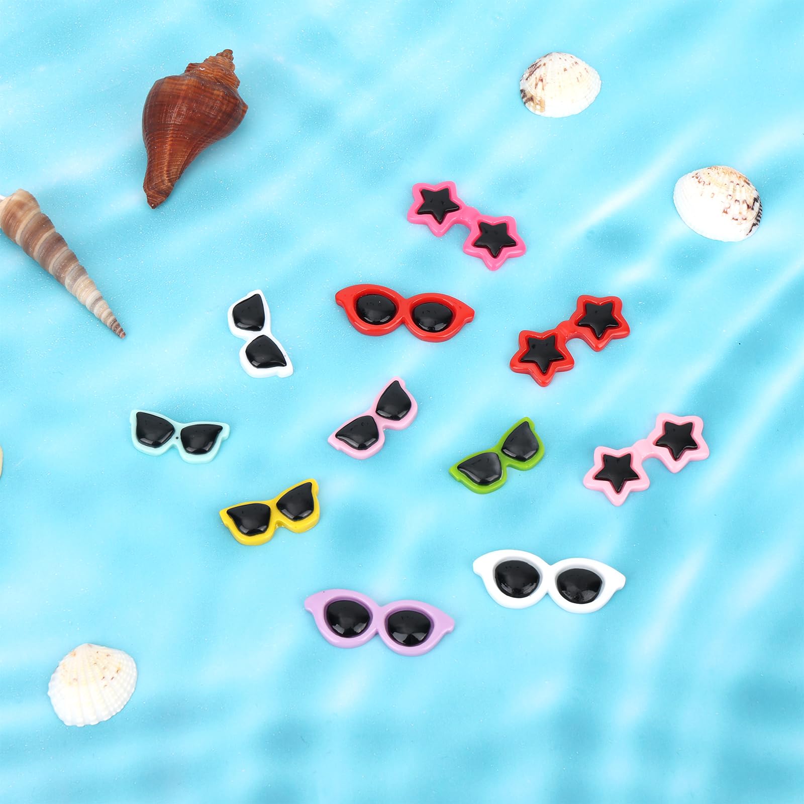 120 Mini Occhiali Da Sole In Resina Colorata – Decorazioni Fai Da Te Per Cellulari, Scrapbooking, Accessori