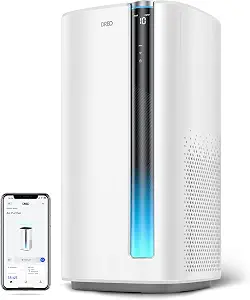 DREO Smart Air Purifier for Home with Wi-Fi, Voice Control, Washable Pre-Filter, HEPA and Activated Carbon Filters, 4 Speeds, Sleep Mode, Large Room Coverage