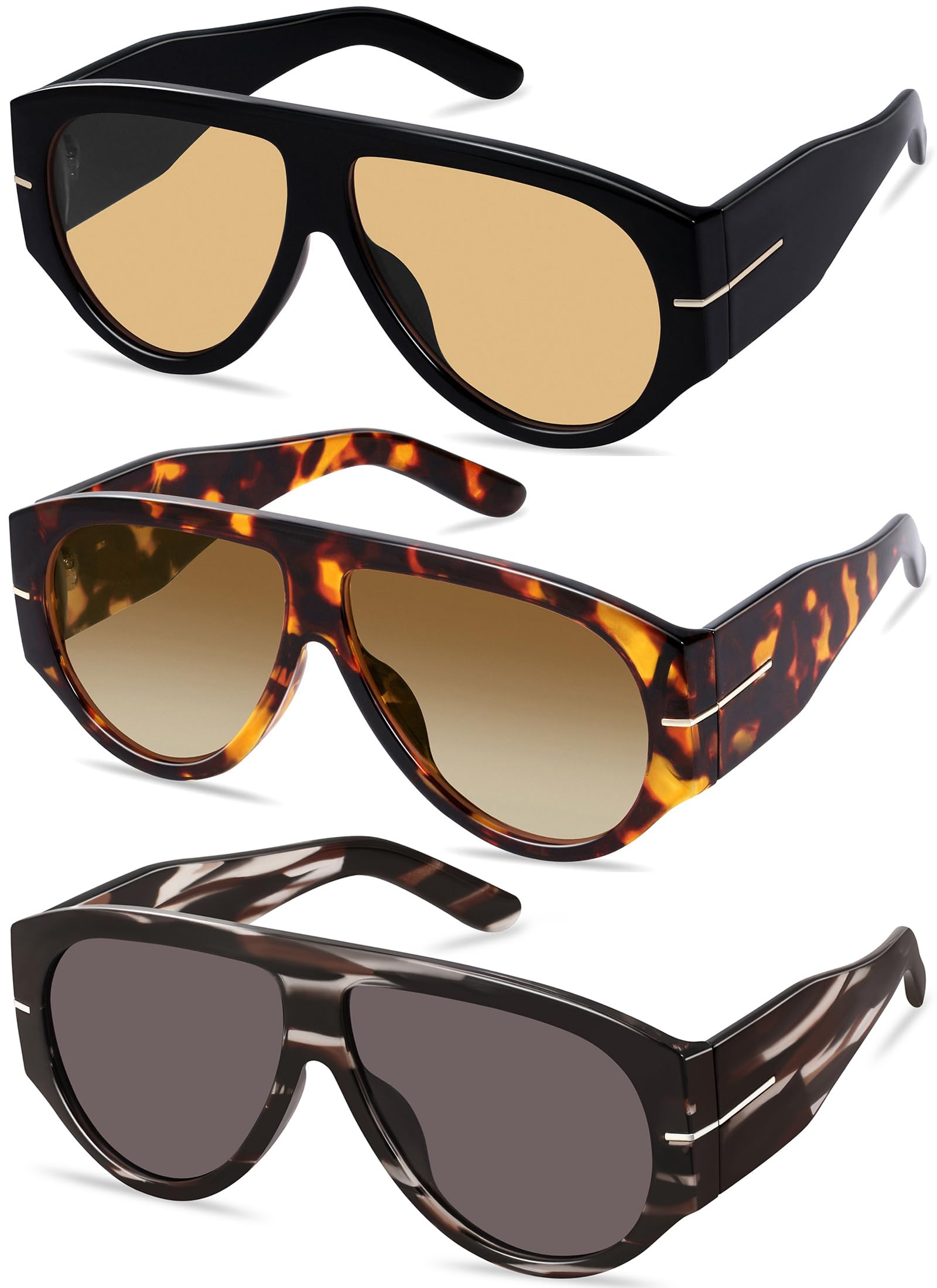 Übergroße Retro-Sonnenbrille für Damen und Herren, 70er-Jahre, dick, klassischer Vintage-Stil