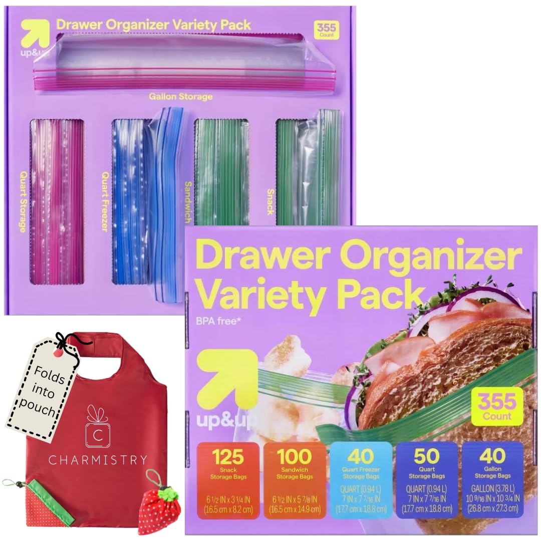 Amazon.com: Charmistry 355-Count Food Storage Bags Variety Pack