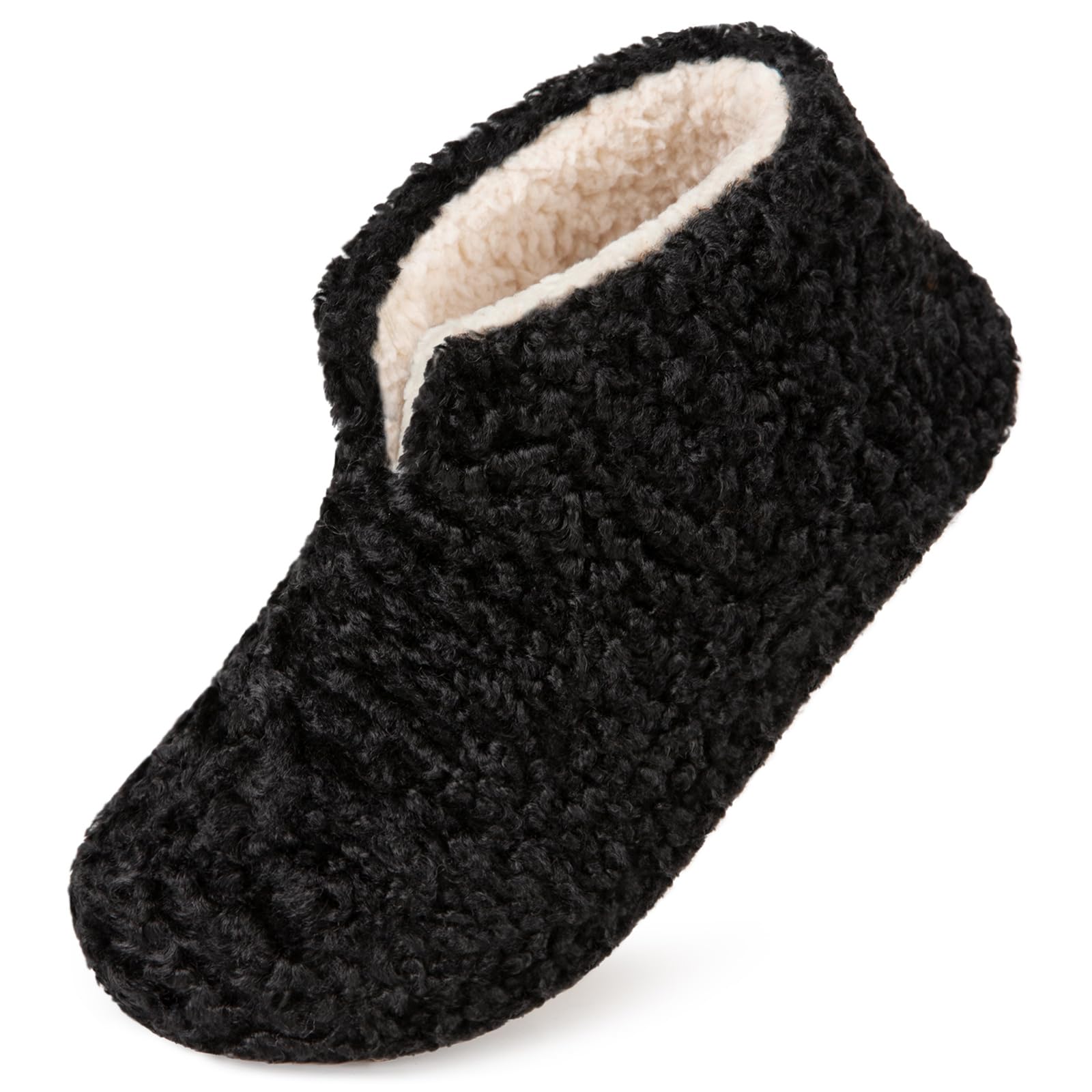HomeTopWomen's Warm Fluffy Slipper Boots Memory Foam Indoor House Shoes
