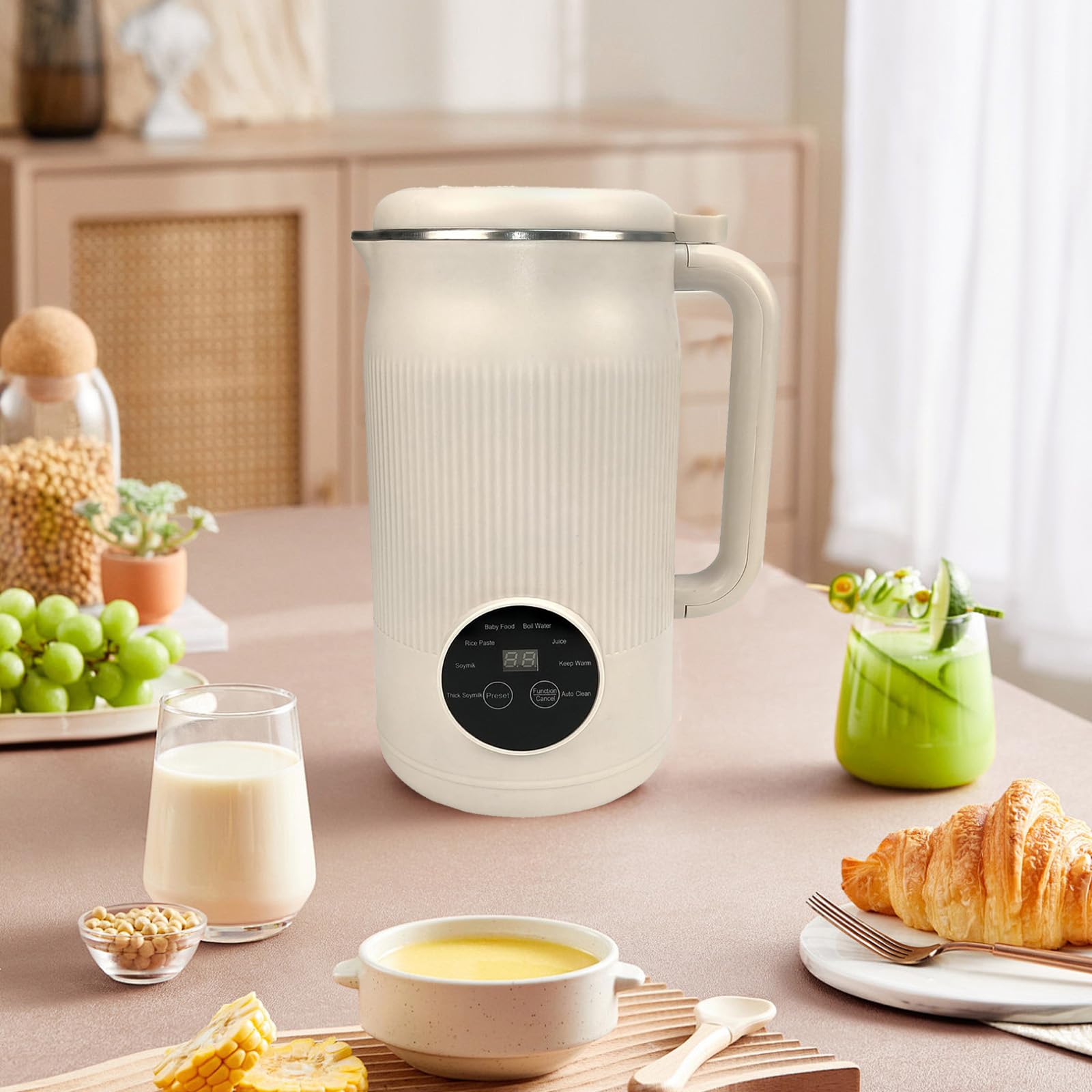 Macchina per latte di noci 8 in 1, robot da cucina 1200 ml, acciaio inox autopulente