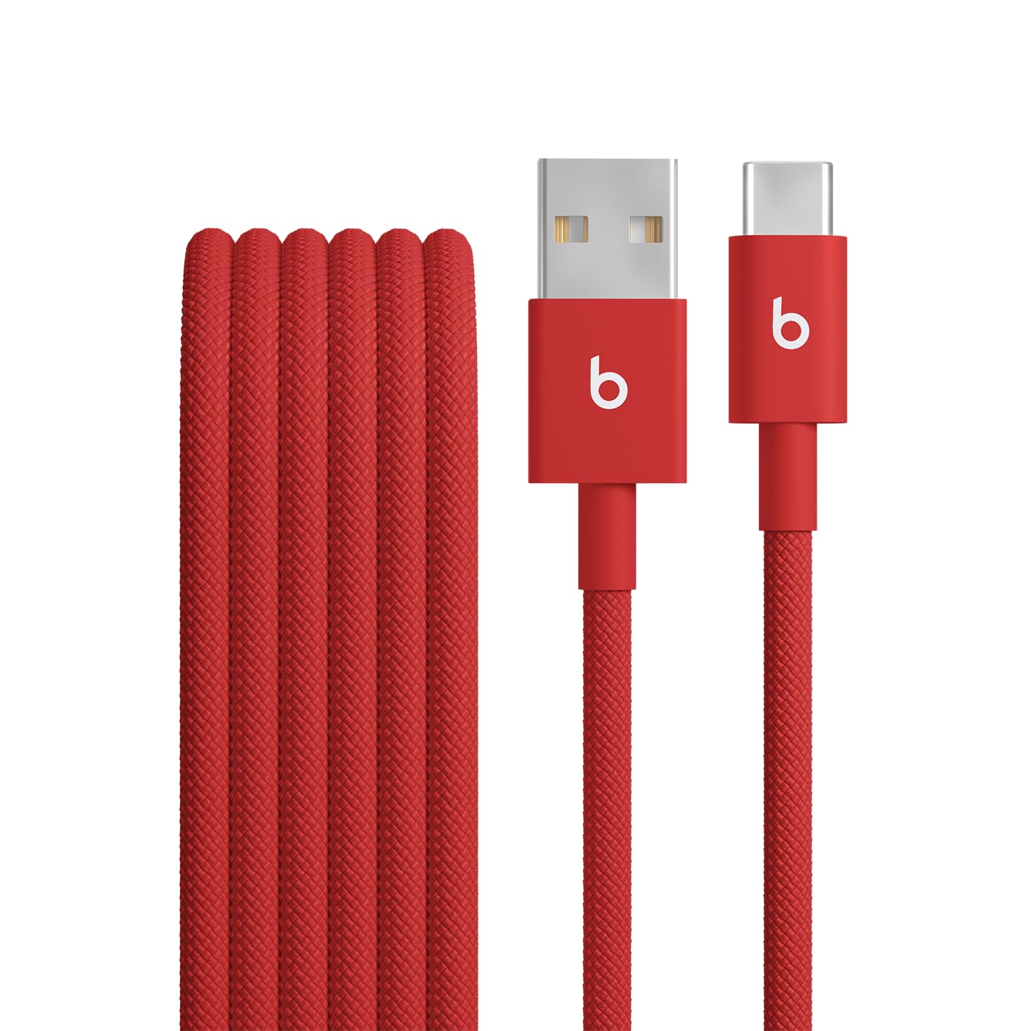 Beats USB-A to USB-C Woven Cable, Fast Charging, Durable and Tangle-Free Design, Compatible Charger for Apple & Android USB-C Devices (1.5 m) - Rapid Red-picture-20