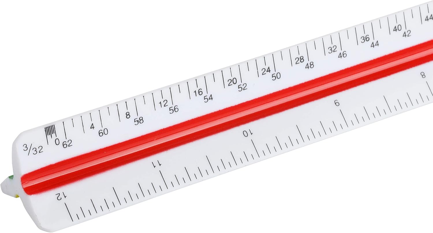 Mr. Pen Architectural Scale Ruler, 12" Plastic Architect Scale : Office Products