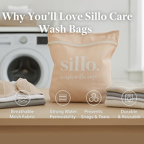 Miniatura 4 de Sillo Care - Paquete de 2 delicadas bolsas de lavandería de 16 x 20 pulgadas, cremallera duradera para lencería, brasieres, seda, calcetines,