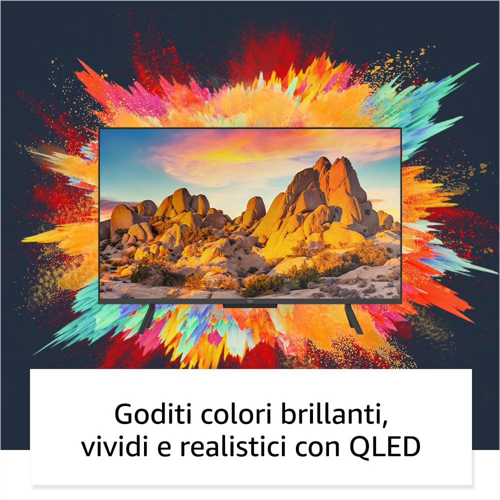 Amazon Fire TV Serie Omni QLED | Smart TV 4K UHD, Dolby Vision IQ, comandi vocali con Alexa, 43“