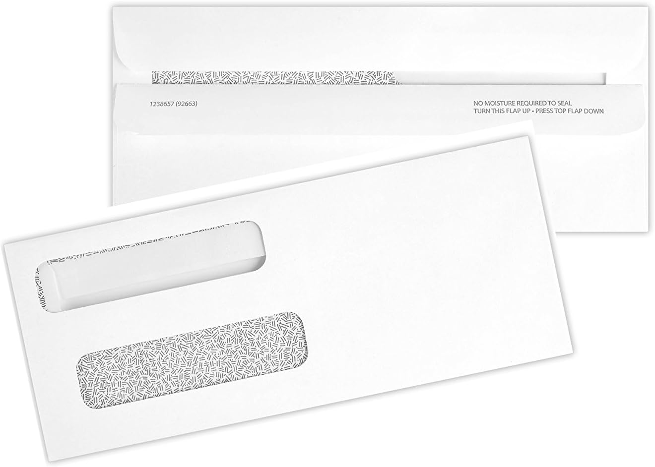 500 Double Window Check Envelopes Self Seal with Security Tint Works with all Software