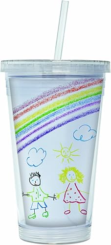 Miniatura 2 de Thermo-Temp Vaso acrílico fotográfico de 16 onzas con pajilla, caja de 24