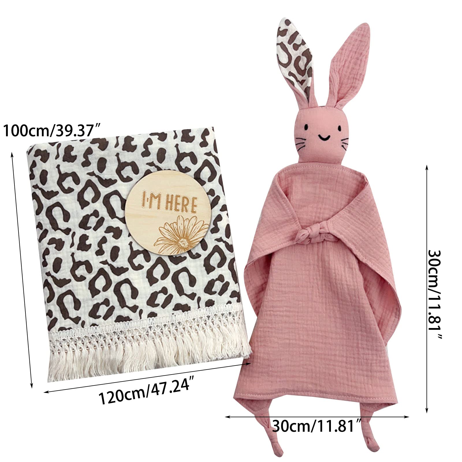 Accessori per bambini Mussola di Cotone Appease Asciugamano Neonato Pietre miliari Carta Con Coperta Coccole Set Per Neonato Infantile Coperte Per Bambini
